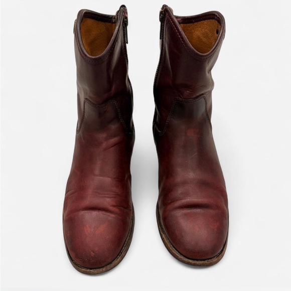 Frye red Leather Ankle Boots with Zipper - Picture 8 of 8